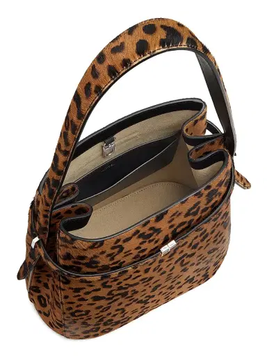 TOTEME Women's Belted Leopard Calf-Hair Bucket Bag - Leopard | Thumbnail 4 TOTEME Women's Belted Leopard Calf-Hair Bucket Bag - Leopard | Thumbnail 4