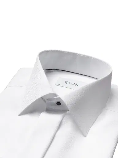 Eton Men's Contemporary-Fit Diamond-Weave Formal Shirt - White - Size 18.5 | Thumbnail 2 Eton Men's Contemporary-Fit Diamond-Weave Formal Shirt - White - Size 18.5 | Thumbnail 2