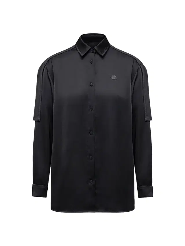 Women's Moncler x EE72 by Edward Enninful Shirt in Satin - Black Women's Moncler x EE72 by Edward Enninful Shirt in Satin - Black