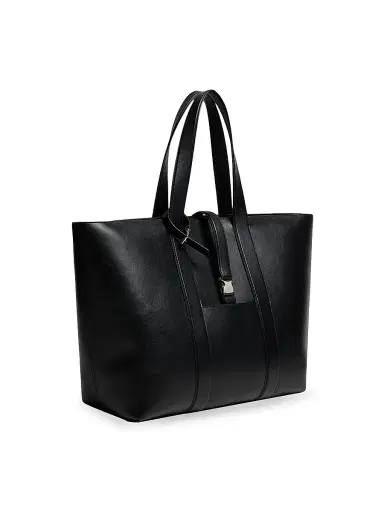 Moncler Genius Women's Moncler x EE72 by Edward Enninful EE Tote Bag in Leather - Black | Thumbnail 2 Moncler Genius Women's Moncler x EE72 by Edward Enninful EE Tote Bag in Leather - Black | Thumbnail 2