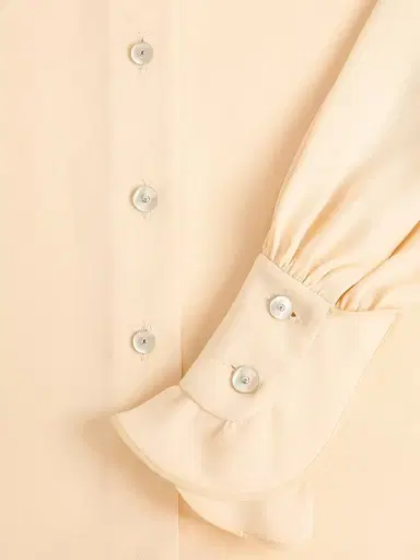 Valentino Garavani Women's Georgette Blouse - Birch | Thumbnail 6 Valentino Garavani Women's Georgette Blouse - Birch | Thumbnail 6