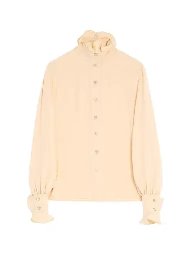 Valentino Garavani Women's Georgette Blouse - Birch | Thumbnail 1 Valentino Garavani Women's Georgette Blouse - Birch | Thumbnail 1