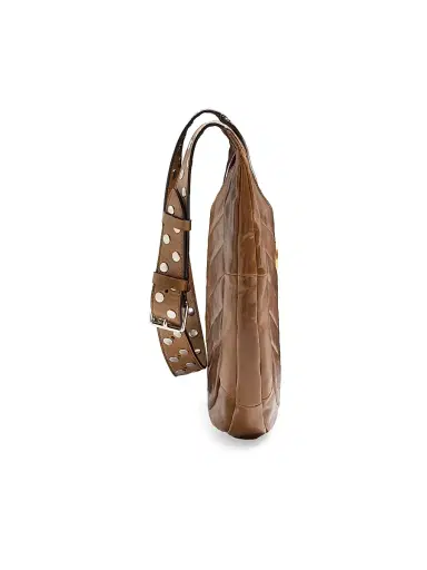Valentino Garavani Women's Hoboho Hobo Bag in Chevron-Patterned Nappa Leather - Tundra | Thumbnail 5 Valentino Garavani Women's Hoboho Hobo Bag in Chevron-Patterned Nappa Leather - Tundra | Thumbnail 5