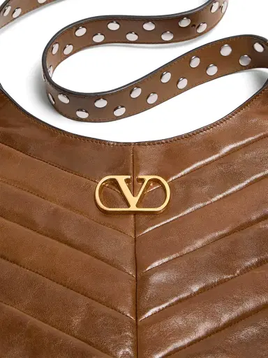 Valentino Garavani Women's Hoboho Hobo Bag in Chevron-Patterned Nappa Leather - Tundra | Thumbnail 8 Valentino Garavani Women's Hoboho Hobo Bag in Chevron-Patterned Nappa Leather - Tundra | Thumbnail 8