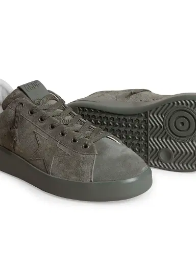 Golden Goose Men's Pure Star 40MM Suede Sneakers - Military Green | Thumbnail 4 Golden Goose Men's Pure Star 40MM Suede Sneakers - Military Green | Thumbnail 4