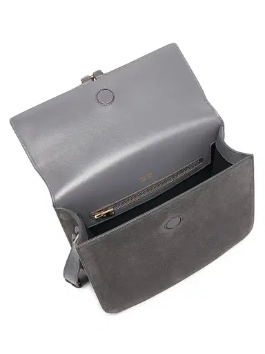 TOM FORD Women's Tara Suede Crossbody Bag - Grey | Thumbnail 2 TOM FORD Women's Tara Suede Crossbody Bag - Grey | Thumbnail 2
