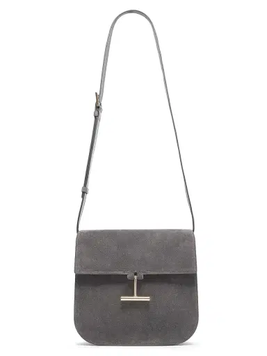 TOM FORD Women's Tara Suede Crossbody Bag - Grey | Thumbnail 4 TOM FORD Women's Tara Suede Crossbody Bag - Grey | Thumbnail 4