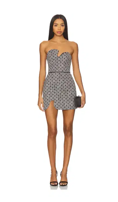 Amanda Uprichard Puzzle Strapless Mini Dress | Thumbnail 1 Amanda Uprichard Puzzle Strapless Mini Dress | Thumbnail 1