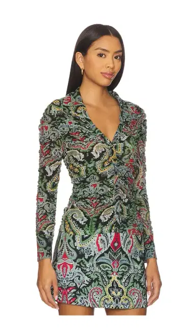 Alice + Olivia Alice + Olivia Portia Ruched Top | Thumbnail 2 Alice + Olivia Alice + Olivia Portia Ruched Top | Thumbnail 2