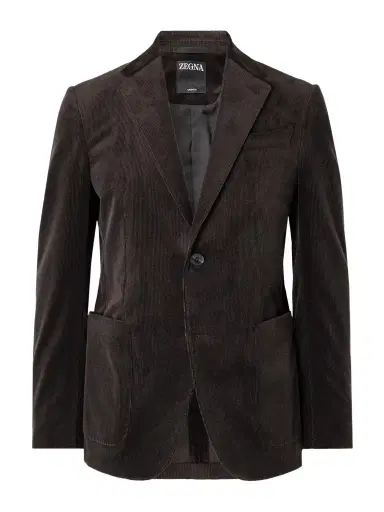 Zegna Cotton-Blend Corduroy Blazer - Men | Thumbnail 1 Zegna Cotton-Blend Corduroy Blazer - Men | Thumbnail 1