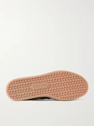 Tom Ford Leather-Trimmed Suede Sneakers - Men | Thumbnail 3 Tom Ford Leather-Trimmed Suede Sneakers - Men | Thumbnail 3