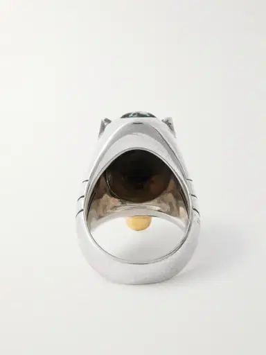 Jacques Marie Mage Yellowstone Forever Lamar Sterling Silver, 18-Karat Gold and Turquoise Ring - Men | Thumbnail 3 Jacques Marie Mage Yellowstone Forever Lamar Sterling Silver, 18-Karat Gold and Turquoise Ring - Men | Thumbnail 3