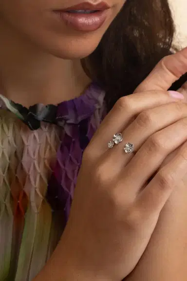STEFERE Diamond Bloom Brushed Ring | Thumbnail 2 STEFERE Diamond Bloom Brushed Ring | Thumbnail 2