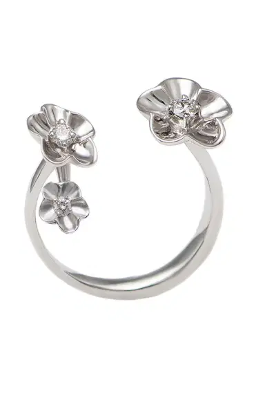STEFERE Diamond Bloom Brushed Ring | Thumbnail 1 STEFERE Diamond Bloom Brushed Ring | Thumbnail 1