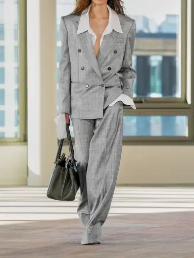 Stella McCartney Pinstriped Wool-blend Twill Wide-leg Pants | Thumbnail 5 Stella McCartney Pinstriped Wool-blend Twill Wide-leg Pants | Thumbnail 5