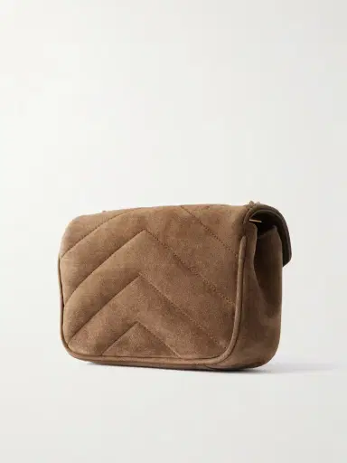 Saint Laurent Loulou Small Matelassé Suede Shoulder Bag | Thumbnail 3 Saint Laurent Loulou Small Matelassé Suede Shoulder Bag | Thumbnail 3