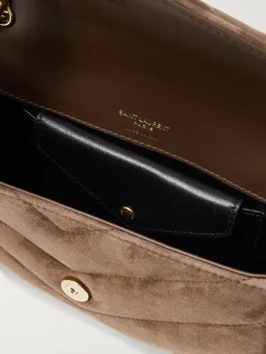 Saint Laurent Loulou Small Matelassé Suede Shoulder Bag | Thumbnail 5 Saint Laurent Loulou Small Matelassé Suede Shoulder Bag | Thumbnail 5