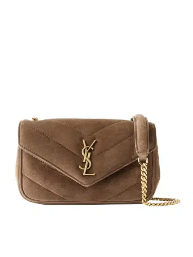 Saint Laurent Loulou Small Matelassé Suede Shoulder Bag | Thumbnail 1 Saint Laurent Loulou Small Matelassé Suede Shoulder Bag | Thumbnail 1