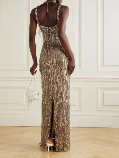 Jenny Packham Fleur Fringed Embellished Tulle Gown | Thumbnail 3 Jenny Packham Fleur Fringed Embellished Tulle Gown | Thumbnail 3