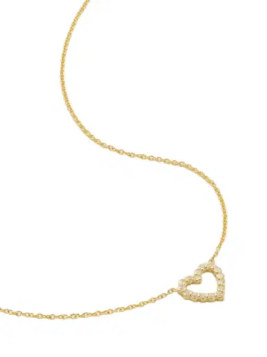 Jennifer Meyer Open Heart 18-karat Gold Diamond Necklace | Thumbnail 1 Jennifer Meyer Open Heart 18-karat Gold Diamond Necklace | Thumbnail 1
