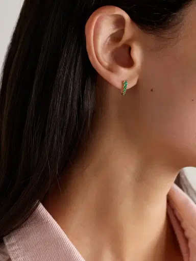 Jennifer Meyer Edith 18-karat Gold Emerald Earrings | Thumbnail 2 Jennifer Meyer Edith 18-karat Gold Emerald Earrings | Thumbnail 2