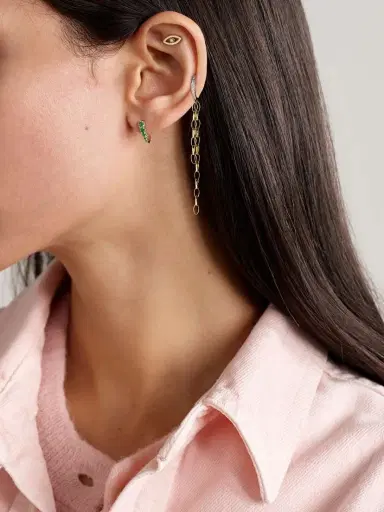 Jennifer Meyer Edith 18-karat Gold Emerald Earrings | Thumbnail 4 Jennifer Meyer Edith 18-karat Gold Emerald Earrings | Thumbnail 4