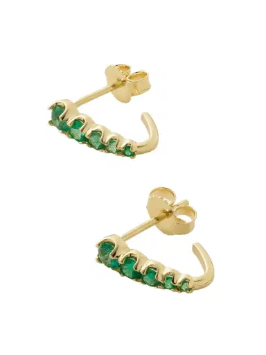Jennifer Meyer Edith 18-karat Gold Emerald Earrings | Thumbnail 1 Jennifer Meyer Edith 18-karat Gold Emerald Earrings | Thumbnail 1