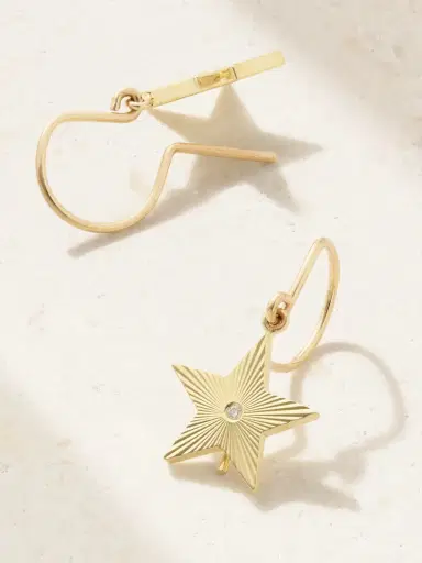 Jennifer Meyer Mini 70s Star 18-karat Gold Diamond Earrings | Thumbnail 3 Jennifer Meyer Mini 70s Star 18-karat Gold Diamond Earrings | Thumbnail 3
