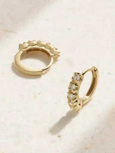 Jennifer Meyer 18-karat Gold Diamond Hoop Earrings | Thumbnail 3 Jennifer Meyer 18-karat Gold Diamond Hoop Earrings | Thumbnail 3