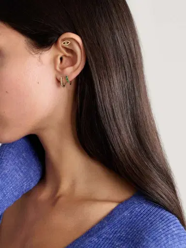 Jennifer Meyer Edith 18-karat Gold Diamond Hoop Earrings | Thumbnail 4 Jennifer Meyer Edith 18-karat Gold Diamond Hoop Earrings | Thumbnail 4