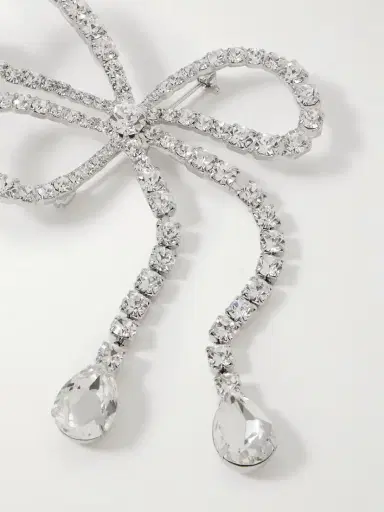 Jennifer Behr Evelyn Rhodium-plated Crystal Brooch | Thumbnail 4 Jennifer Behr Evelyn Rhodium-plated Crystal Brooch | Thumbnail 4