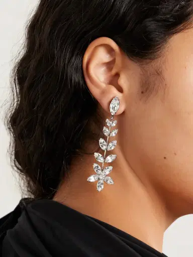 Jennifer Behr Vianca Rhodium-plated Crystal Earrings | Thumbnail 2 Jennifer Behr Vianca Rhodium-plated Crystal Earrings | Thumbnail 2