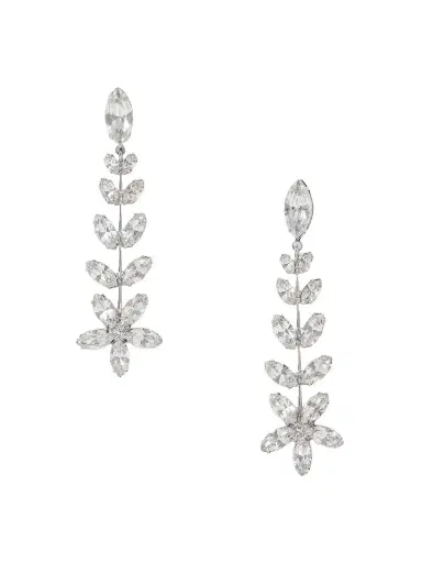 Jennifer Behr Vianca Rhodium-plated Crystal Earrings | Thumbnail 1 Jennifer Behr Vianca Rhodium-plated Crystal Earrings | Thumbnail 1