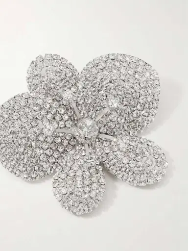 Jennifer Behr Kiarra Rhodium-plated Crystal Brooch | Thumbnail 4 Jennifer Behr Kiarra Rhodium-plated Crystal Brooch | Thumbnail 4