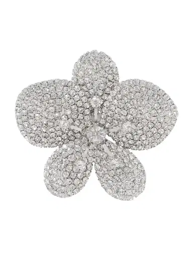Jennifer Behr Kiarra Rhodium-plated Crystal Brooch | Thumbnail 1 Jennifer Behr Kiarra Rhodium-plated Crystal Brooch | Thumbnail 1
