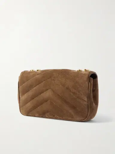Saint Laurent Loulou Matelassé Suede Shoulder Bag | Thumbnail 3 Saint Laurent Loulou Matelassé Suede Shoulder Bag | Thumbnail 3