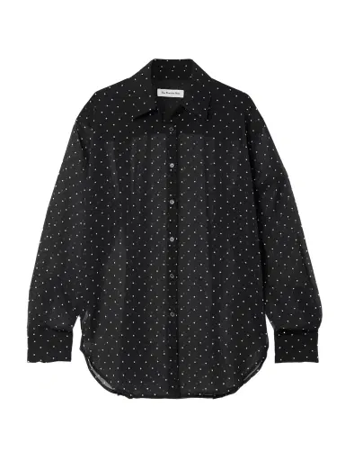 The Frankie Shop Peri Polka-dot Georgette hirt | Thumbnail 1 The Frankie Shop Peri Polka-dot Georgette hirt | Thumbnail 1