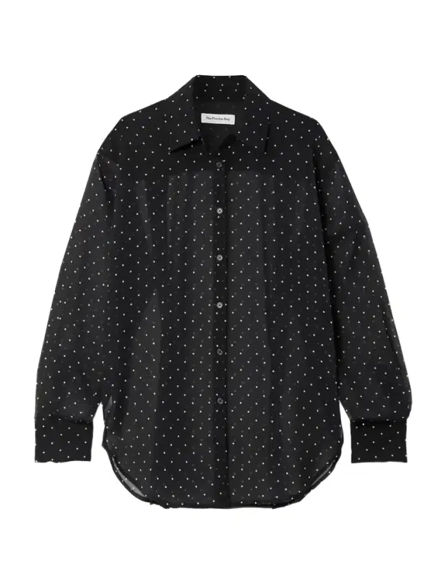 The Frankie Shop Peri Polka-dot Georgette hirt