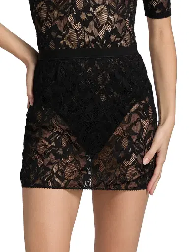 Kiki de Montparnasse Women's Sophie Stretch Lace Skirt - Black | Thumbnail 3 Kiki de Montparnasse Women's Sophie Stretch Lace Skirt - Black | Thumbnail 3