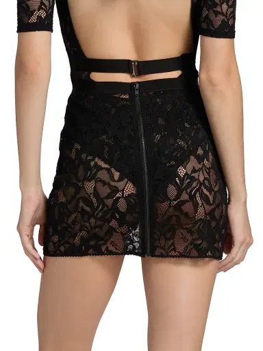 Kiki de Montparnasse Women's Sophie Stretch Lace Skirt - Black | Thumbnail 4 Kiki de Montparnasse Women's Sophie Stretch Lace Skirt - Black | Thumbnail 4