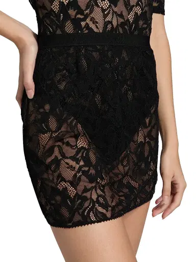 Kiki de Montparnasse Women's Sophie Stretch Lace Skirt - Black | Thumbnail 5 Kiki de Montparnasse Women's Sophie Stretch Lace Skirt - Black | Thumbnail 5