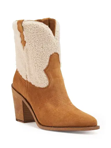 Partlow Women's Donna 90MM Shearling & Suede Ankle Boots - Cuoio - Size 6.5 | Thumbnail 2 Partlow Women's Donna 90MM Shearling & Suede Ankle Boots - Cuoio - Size 6.5 | Thumbnail 2