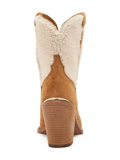 Partlow Women's Donna 90MM Shearling & Suede Ankle Boots - Cuoio - Size 6.5 | Thumbnail 4 Partlow Women's Donna 90MM Shearling & Suede Ankle Boots - Cuoio - Size 6.5 | Thumbnail 4