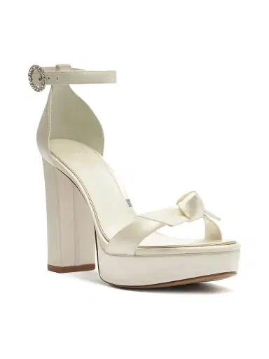 Alexandre Birman Women's Clarita 120MM Satin Platform Sandals - Bianco - Size 10 | Thumbnail 2 Alexandre Birman Women's Clarita 120MM Satin Platform Sandals - Bianco - Size 10 | Thumbnail 2