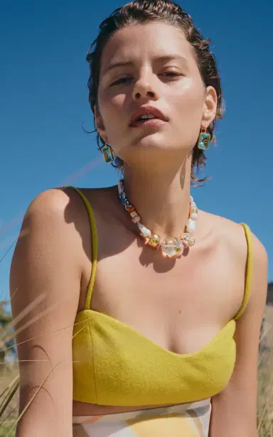 Lizzie Fortunato Tile Earrings In Poolside | Thumbnail 4 Lizzie Fortunato Tile Earrings In Poolside | Thumbnail 4