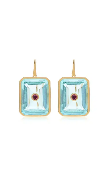 Lizzie Fortunato Tile Earrings In Poolside | Thumbnail 1 Lizzie Fortunato Tile Earrings In Poolside | Thumbnail 1
