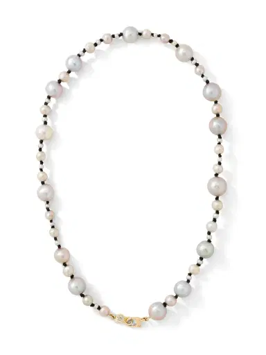 Beatriz Werebe Heirloom Grey Necklace with Natural Pearls | Thumbnail 1 Beatriz Werebe Heirloom Grey Necklace with Natural Pearls | Thumbnail 1