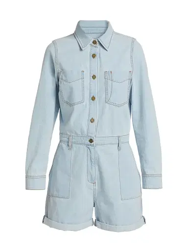 Ramy Brook Women's Lavinia Denim Romper | Thumbnail 1 Ramy Brook Women's Lavinia Denim Romper | Thumbnail 1