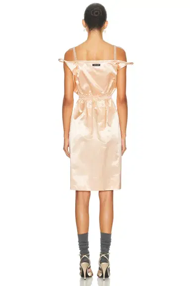 Miu Miu Off The Shoulder Mini Dress | Thumbnail 3 Miu Miu Off The Shoulder Mini Dress | Thumbnail 3
