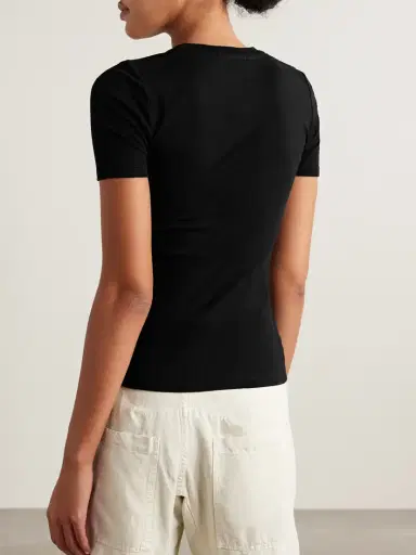 Nili Lotan Elin Cotton And Cashmere-blend T-shirt | Thumbnail 4 Nili Lotan Elin Cotton And Cashmere-blend T-shirt | Thumbnail 4